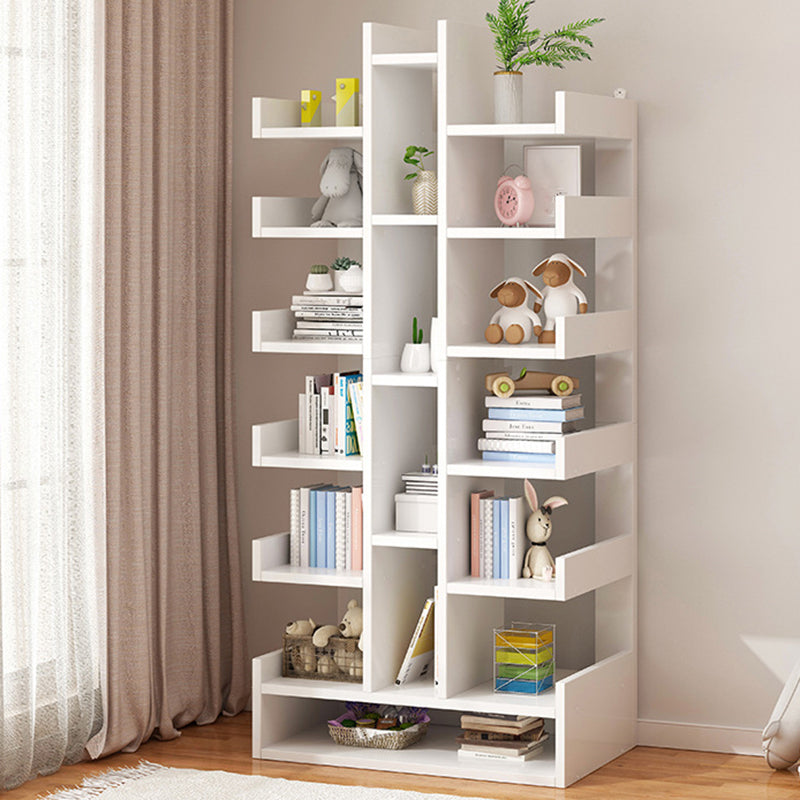 Scandinavian Manufactured Wood Etagere Bookshelf Vertical Open Bookcase for Home 20.1"L x 7.1"W x 55.9"H White Bookcases Clearhalo 'Bookcases' 'furn' 'furn_bookcases' 'Furniture' 'furniture_bookcases' 'Office Furniture' 4987406