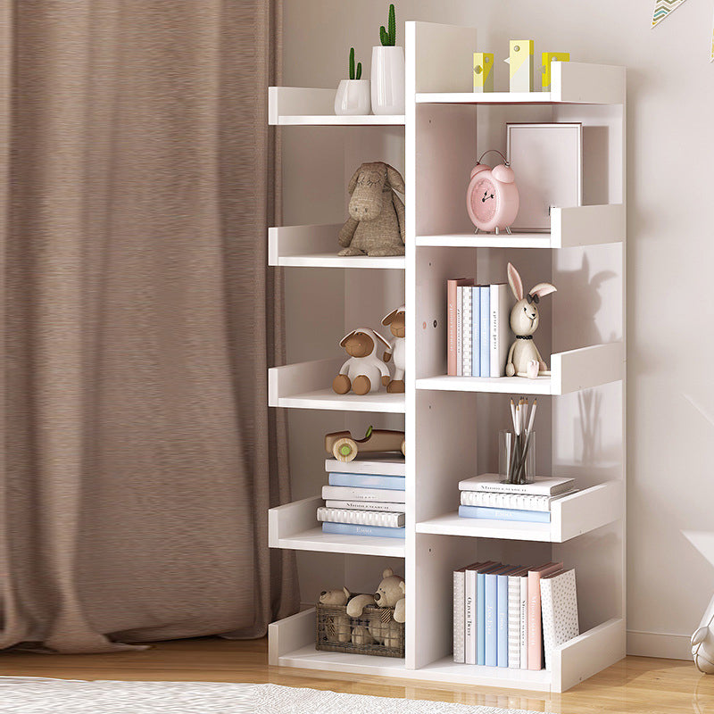 Scandinavian Manufactured Wood Etagere Bookshelf Vertical Open Bookcase for Home 15"L x 7.5"W x 50.4"H White Bookcases Clearhalo 'Bookcases' 'furn' 'furn_bookcases' 'Furniture' 'furniture_bookcases' 'Office Furniture' 4987407
