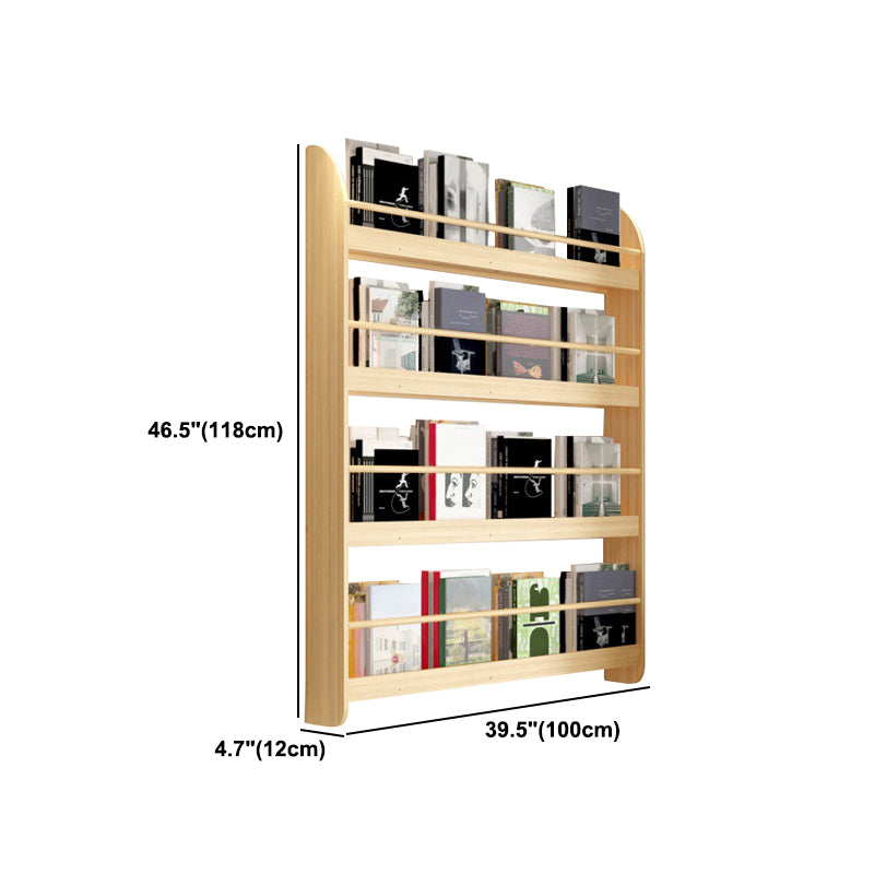 Contemporary Wall Unit Bookshelf Natural Pine Wood Bookcase for Bedroom Clearhalo 'Bookcases' 'furn' 'furn_bookcases' 'Furniture' 'furniture_bookcases' 'Office Furniture' 4987454