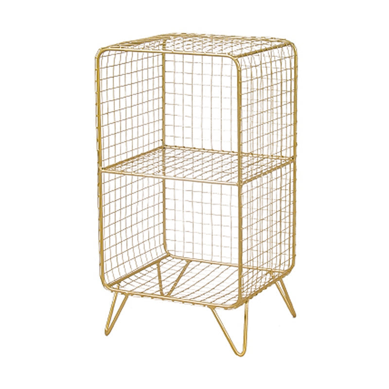 Metal Modern Standard Bookshelf Closed Back Bookcase for Home Office 14"L x 12"W x 26"H Gold Clearhalo 'Bookcases' 'furn' 'furn_bookcases' 'Furniture' 'furniture_bookcases' 'Office Furniture' 4987463