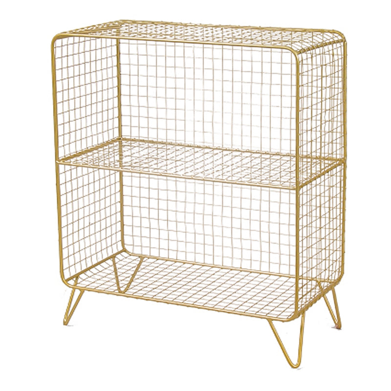 Metal Modern Standard Bookshelf Closed Back Bookcase for Home Office 24"L x 12"W x 28"H Gold Clearhalo 'Bookcases' 'furn' 'furn_bookcases' 'Furniture' 'furniture_bookcases' 'Office Furniture' 4987467