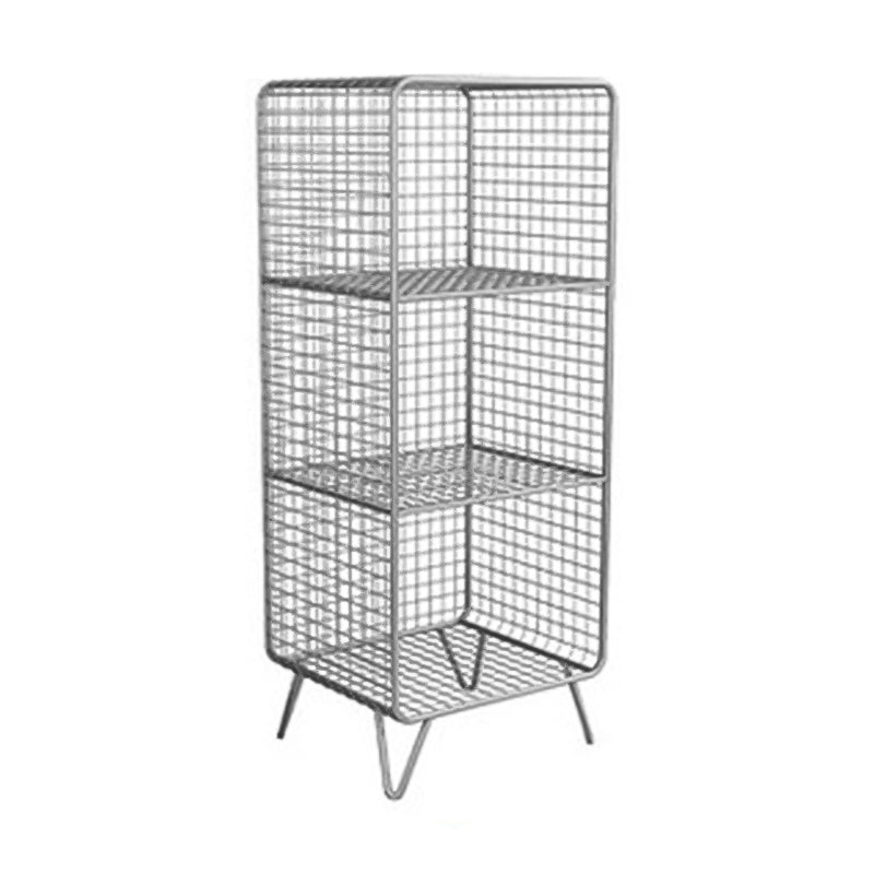 Metal Modern Standard Bookshelf Closed Back Bookcase for Home Office 14"L x 12"W x 35"H Silver Clearhalo 'Bookcases' 'furn' 'furn_bookcases' 'Furniture' 'furniture_bookcases' 'Office Furniture' 4987470