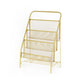 Modern Metal Ladder Bookshelf Iron Closed Back Bookcase for Home 16.5"L x 9.4"W x 25.2"H Gold Clearhalo 'Bookcases' 'furn' 'furn_bookcases' 'Furniture' 'furniture_bookcases' 'Office Furniture' 4987486