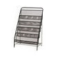 Modern Metal Ladder Bookshelf Iron Closed Back Bookcase for Home 22"L x 13.4"W x 34.3"H Black Clearhalo 'Bookcases' 'furn' 'furn_bookcases' 'Furniture' 'furniture_bookcases' 'Office Furniture' 4987496