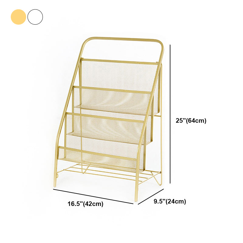 Modern Metal Ladder Bookshelf Iron Closed Back Bookcase for Home Clearhalo 'Bookcases' 'furn' 'furn_bookcases' 'Furniture' 'furniture_bookcases' 'Office Furniture' 4987498