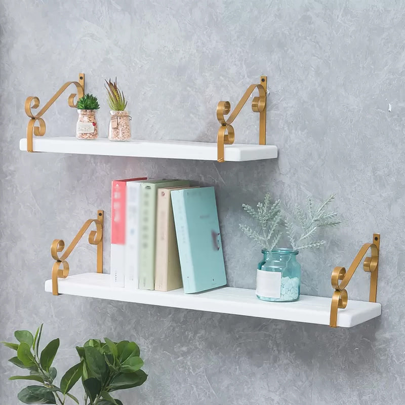 Closed Back Bookshelf Glam Style Wall Mounted Bookcase for Office Home Study Room Clearhalo 'Bookcases' 'furn' 'furn_bookcases' 'Furniture' 'furniture_bookcases' 'Office Furniture' 4987501