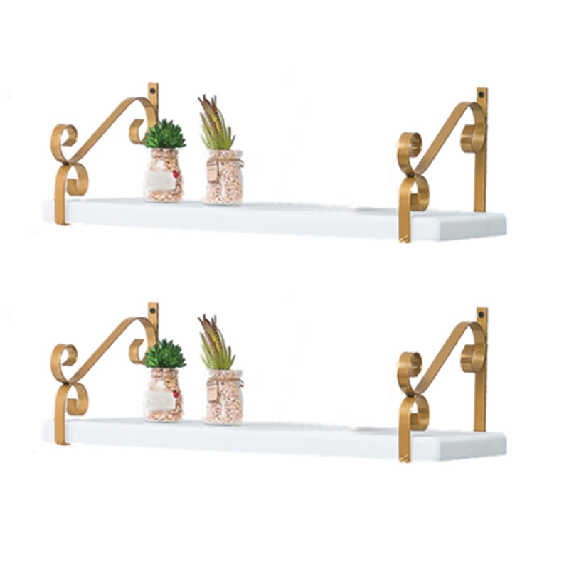 Closed Back Bookshelf Glam Style Wall Mounted Bookcase for Office Home Study Room White-Gold 2 Piece Set Clearhalo 'Bookcases' 'furn' 'furn_bookcases' 'Furniture' 'furniture_bookcases' 'Office Furniture' 4987511