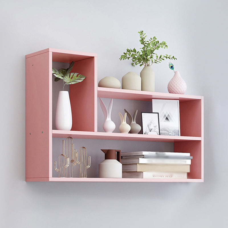 Wall Mounted Bookcase Engineered Wood Bookshelf for Home Office Study Room Pink Clearhalo 'Bookcases' 'furn' 'furn_bookcases' 'Furniture' 'furniture_bookcases' 'Office Furniture' 4987523
