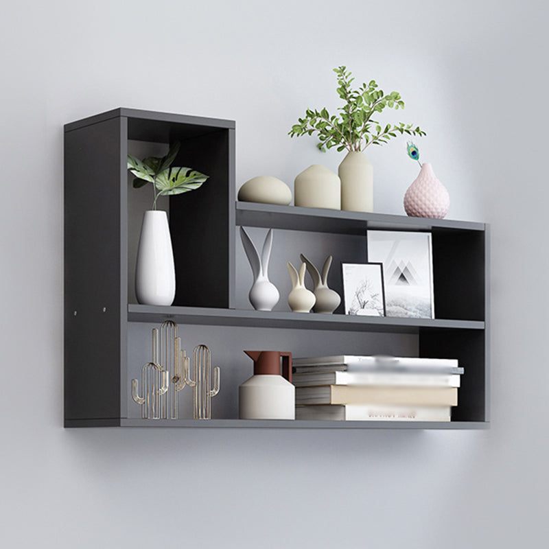 Wall Mounted Bookcase Engineered Wood Bookshelf for Home Office Study Room Black Clearhalo 'Bookcases' 'furn' 'furn_bookcases' 'Furniture' 'furniture_bookcases' 'Office Furniture' 4987526