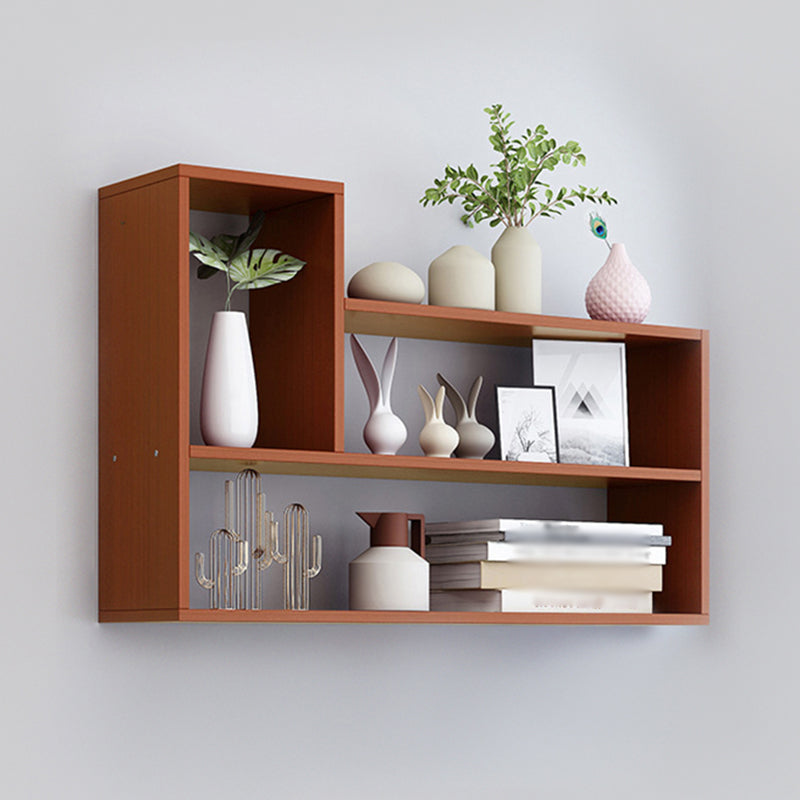 Wall Mounted Bookcase Engineered Wood Bookshelf for Home Office Study Room Brown Clearhalo 'Bookcases' 'furn' 'furn_bookcases' 'Furniture' 'furniture_bookcases' 'Office Furniture' 4987528