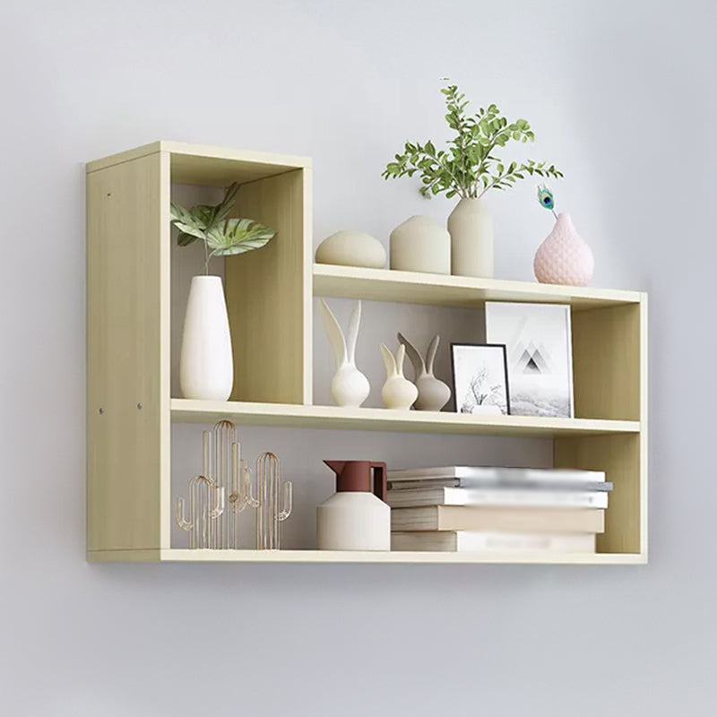 Wall Mounted Bookcase Engineered Wood Bookshelf for Home Office Study Room Off-White Clearhalo 'Bookcases' 'furn' 'furn_bookcases' 'Furniture' 'furniture_bookcases' 'Office Furniture' 4987532