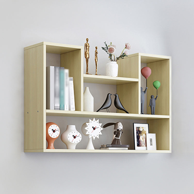 Wall Mounted Bookcase Engineered Wood Bookshelf for Home Office Study Room Off-White Clearhalo 'Bookcases' 'furn' 'furn_bookcases' 'Furniture' 'furniture_bookcases' 'Office Furniture' 4987534