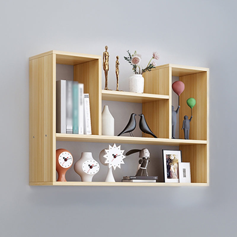 Wall Mounted Bookcase Engineered Wood Bookshelf for Home Office Study Room Natural Clearhalo 'Bookcases' 'furn' 'furn_bookcases' 'Furniture' 'furniture_bookcases' 'Office Furniture' 4987537