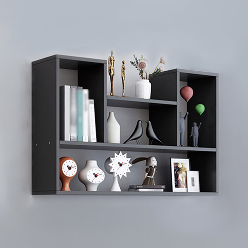 Wall Mounted Bookcase Engineered Wood Bookshelf for Home Office Study Room Black Clearhalo 'Bookcases' 'furn' 'furn_bookcases' 'Furniture' 'furniture_bookcases' 'Office Furniture' 4987538