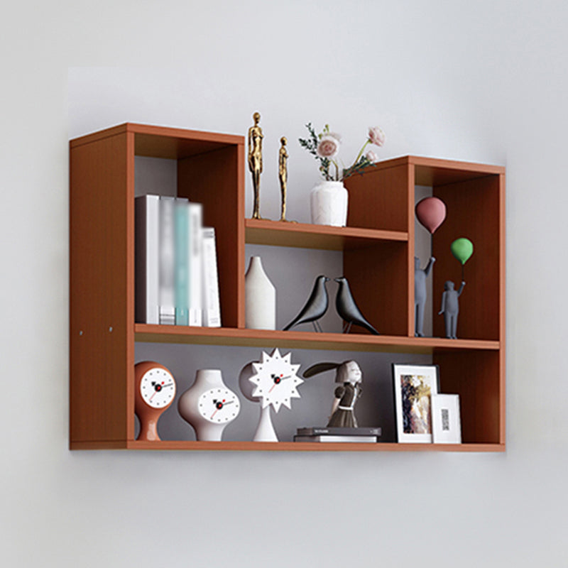 Wall Mounted Bookcase Engineered Wood Bookshelf for Home Office Study Room Brown Clearhalo 'Bookcases' 'furn' 'furn_bookcases' 'Furniture' 'furniture_bookcases' 'Office Furniture' 4987540