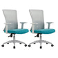 Ergonomic Mesh Desk Chair Home Office Fixed Arms Office Chair Gray-Blue 2 Piece Set Clearhalo 'furn' 'furn_office_chair' 'Furniture' 'furniture_office_chair' 'Office Chairs' 'Office Furniture' 'office_chair' 4992222