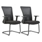 Ergonomic Mesh Desk Chair Home Office Fixed Arms Office Chair Matte Black 2 Piece Set Clearhalo 'furn' 'furn_office_chair' 'Furniture' 'furniture_office_chair' 'Office Chairs' 'Office Furniture' 'office_chair' 4992229