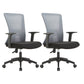 Ergonomic Mesh Desk Chair Home Office Fixed Arms Office Chair Black-Gray 2 Piece Set Clearhalo 'furn' 'furn_office_chair' 'Furniture' 'furniture_office_chair' 'Office Chairs' 'Office Furniture' 'office_chair' 4992232