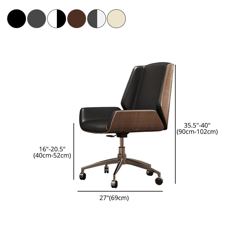 Executive Ergonomic Computer Chair Silver Metal Base Contemporary Office Chair Clearhalo 'furn' 'furn_office_chair' 'Furniture' 'furniture_office_chair' 'Office Chairs' 'Office Furniture' 'office_chair' 4992291