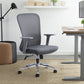 Ergonomic Mesh Desk Chair Modern Style Fixed Arms Chair with Swivel Casters Clearhalo 'furn' 'furn_office_chair' 'Furniture' 'furniture_office_chair' 'Office Chairs' 'Office Furniture' 'office_chair' 4992346