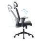Ergonomic Mesh Desk Chair Modern Style Fixed Arms Chair with Swivel Casters Clearhalo 'furn' 'furn_office_chair' 'Furniture' 'furniture_office_chair' 'Office Chairs' 'Office Furniture' 'office_chair' 4992358