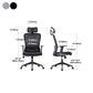Ergonomic Mesh Desk Chair Modern Style Fixed Arms Chair with Swivel Casters Clearhalo 'furn' 'furn_office_chair' 'Furniture' 'furniture_office_chair' 'Office Chairs' 'Office Furniture' 'office_chair' 4992362