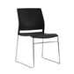 Modern Style Task Chair Plastic Armless Office Chair with Metal Legs Black 1 Piece Clearhalo 'furn' 'furn_office_chair' 'Furniture' 'furniture_office_chair' 'Office Chairs' 'Office Furniture' 'office_chair' 4992364