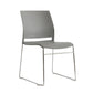 Modern Style Task Chair Plastic Armless Office Chair with Metal Legs Gray 1 Piece Clearhalo 'furn' 'furn_office_chair' 'Furniture' 'furniture_office_chair' 'Office Chairs' 'Office Furniture' 'office_chair' 4992369