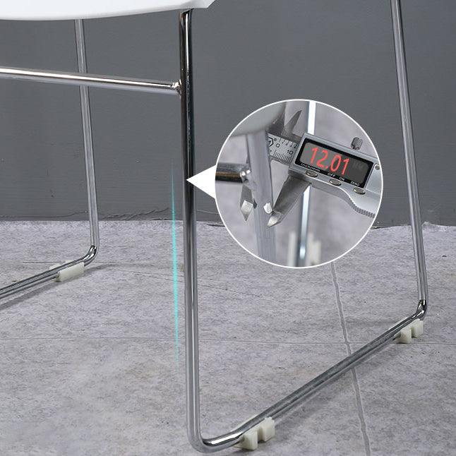 Modern Style Task Chair Plastic Armless Office Chair with Metal Legs Clearhalo 'furn' 'furn_office_chair' 'Furniture' 'furniture_office_chair' 'Office Chairs' 'Office Furniture' 'office_chair' 4992375