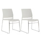 Modern Style Task Chair Plastic Armless Office Chair with Metal Legs White 2 Piece Set Clearhalo 'furn' 'furn_office_chair' 'Furniture' 'furniture_office_chair' 'Office Chairs' 'Office Furniture' 'office_chair' 4992378
