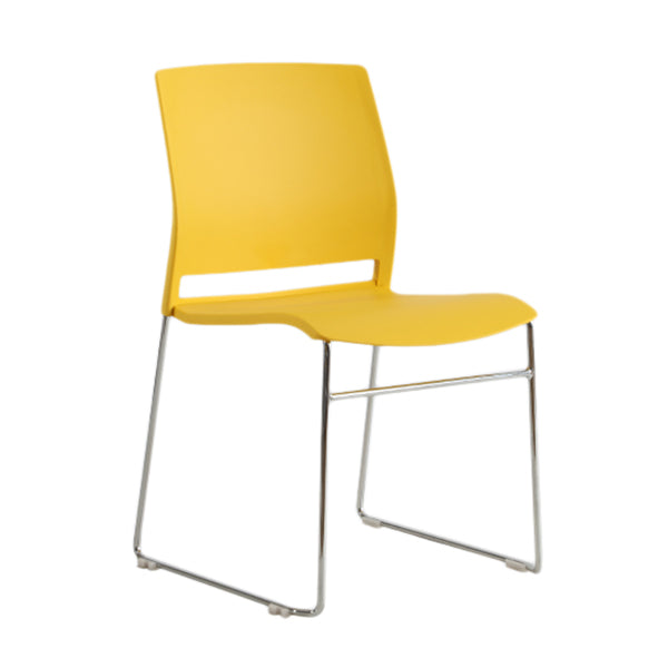 Modern Style Task Chair Plastic Armless Office Chair with Metal Legs Yellow 1 Piece Clearhalo 'furn' 'furn_office_chair' 'Furniture' 'furniture_office_chair' 'Office Chairs' 'Office Furniture' 'office_chair' 4992381