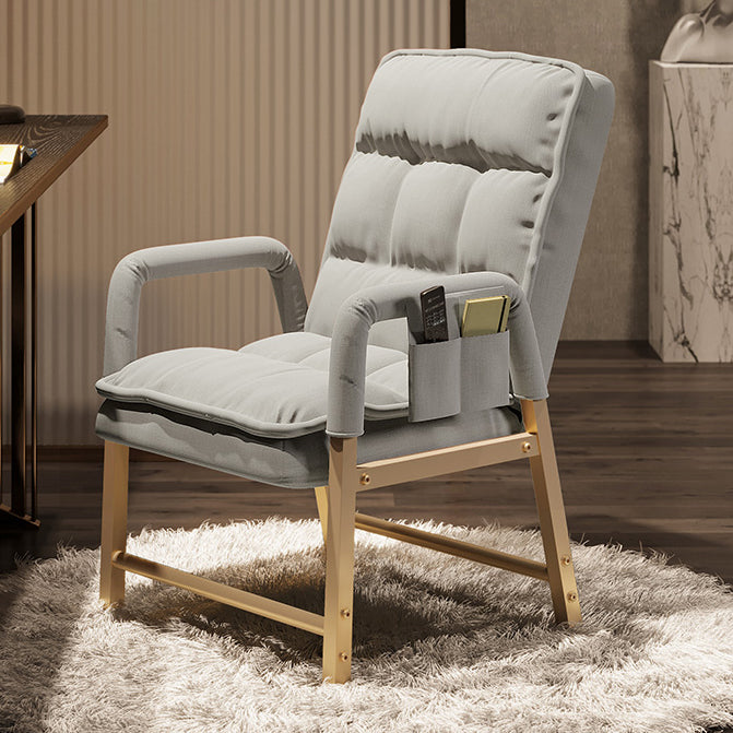 Modern Style Task Chair Ergonomic Mid-Back Office Chair with Fixed Arms Beige Without Footrest Clearhalo 'furn' 'furn_office_chair' 'Furniture' 'furniture_office_chair' 'Office Chairs' 'Office Furniture' 'office_chair' 4992397