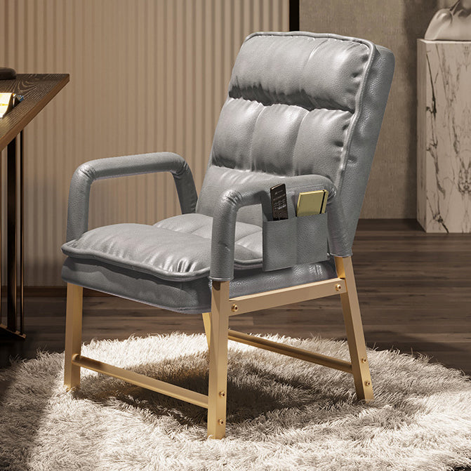 Modern Style Task Chair Ergonomic Mid-Back Office Chair with Fixed Arms Clearhalo 'furn' 'furn_office_chair' 'Furniture' 'furniture_office_chair' 'Office Chairs' 'Office Furniture' 'office_chair' 4992400