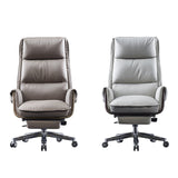 Executive Ergonomic Desk Chair with Padded Arms Chrome Metal Modern Task Chair with Wheels Clearhalo 'furn' 'furn_office_chair' 'Furniture' 'furniture_office_chair' 'Office Chairs' 'Office Furniture' 'office_chair' 4992421