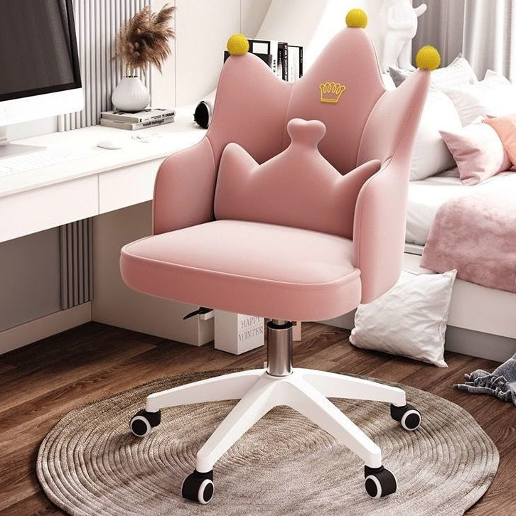 Mid Back Velvet Desk Chair Contemporary Armless Chair with Wheels Clearhalo 'furn' 'furn_office_chair' 'Furniture' 'furniture_office_chair' 'Office Chairs' 'Office Furniture' 'office_chair' 4992429