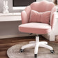 Mid Back Velvet Desk Chair Contemporary Armless Chair with Wheels Pink Star Base Clearhalo 'furn' 'furn_office_chair' 'Furniture' 'furniture_office_chair' 'Office Chairs' 'Office Furniture' 'office_chair' 4992438