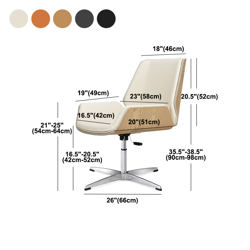Mid Back Conference Chair Modern Style Faux Leather Armless Chair Clearhalo 'furn' 'furn_office_chair' 'Furniture' 'furniture_office_chair' 'Office Chairs' 'Office Furniture' 'office_chair' 4992499