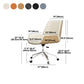 Mid Back Conference Chair Modern Style Faux Leather Armless Chair Clearhalo 'furn' 'furn_office_chair' 'Furniture' 'furniture_office_chair' 'Office Chairs' 'Office Furniture' 'office_chair' 4992500