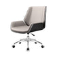 Mid Back Conference Chair Contemporary Faux Leather Armless Chair Black-Gray 1 Piece Clearhalo 'furn' 'furn_office_chair' 'Furniture' 'furniture_office_chair' 'Office Chairs' 'Office Furniture' 'office_chair' 4992511