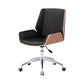 Mid Back Conference Chair Contemporary Faux Leather Armless Chair Black 1 Piece Clearhalo 'furn' 'furn_office_chair' 'Furniture' 'furniture_office_chair' 'Office Chairs' 'Office Furniture' 'office_chair' 4992527