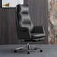 Modern High Back Management Chair Ergonomic Adjustable Executive Leather Chair Black Clearhalo 'furn' 'furn_office_chair' 'Furniture' 'furniture_office_chair' 'Office Chairs' 'Office Furniture' 'office_chair' 4992607