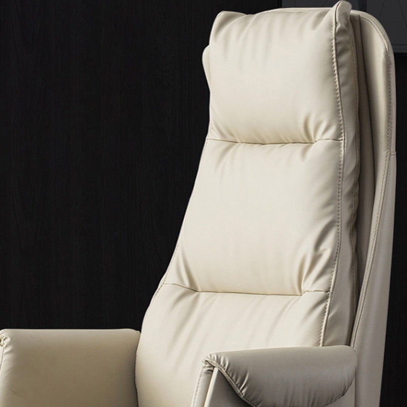 Modern High Back Management Chair Ergonomic Adjustable Executive Leather Chair Clearhalo 'furn' 'furn_office_chair' 'Furniture' 'furniture_office_chair' 'Office Chairs' 'Office Furniture' 'office_chair' 4992610