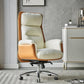 Contemporary Ergonomic Executive Leather Chair Tilt Mechanism High Back Chair Orange White Clearhalo 'furn' 'furn_office_chair' 'Furniture' 'furniture_office_chair' 'Office Chairs' 'Office Furniture' 'office_chair' 4992620