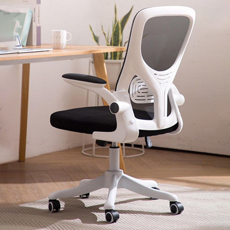 Modern Ergonomic Mesh Task Chair Adjustable Arms Lumbar Support Mid-back Office Chair Clearhalo 'furn' 'furn_office_chair' 'Furniture' 'furniture_office_chair' 'Office Chairs' 'Office Furniture' 'office_chair' 4992641