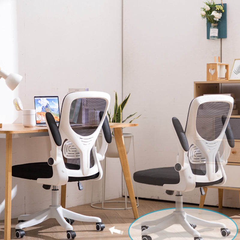 Modern Ergonomic Mesh Task Chair Adjustable Arms Lumbar Support Mid-back Office Chair Clearhalo 'furn' 'furn_office_chair' 'Furniture' 'furniture_office_chair' 'Office Chairs' 'Office Furniture' 'office_chair' 4992646