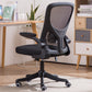Modern Ergonomic Mesh Task Chair Adjustable Arms Lumbar Support Mid-back Office Chair Black Casters Clearhalo 'furn' 'furn_office_chair' 'Furniture' 'furniture_office_chair' 'Office Chairs' 'Office Furniture' 'office_chair' 4992657