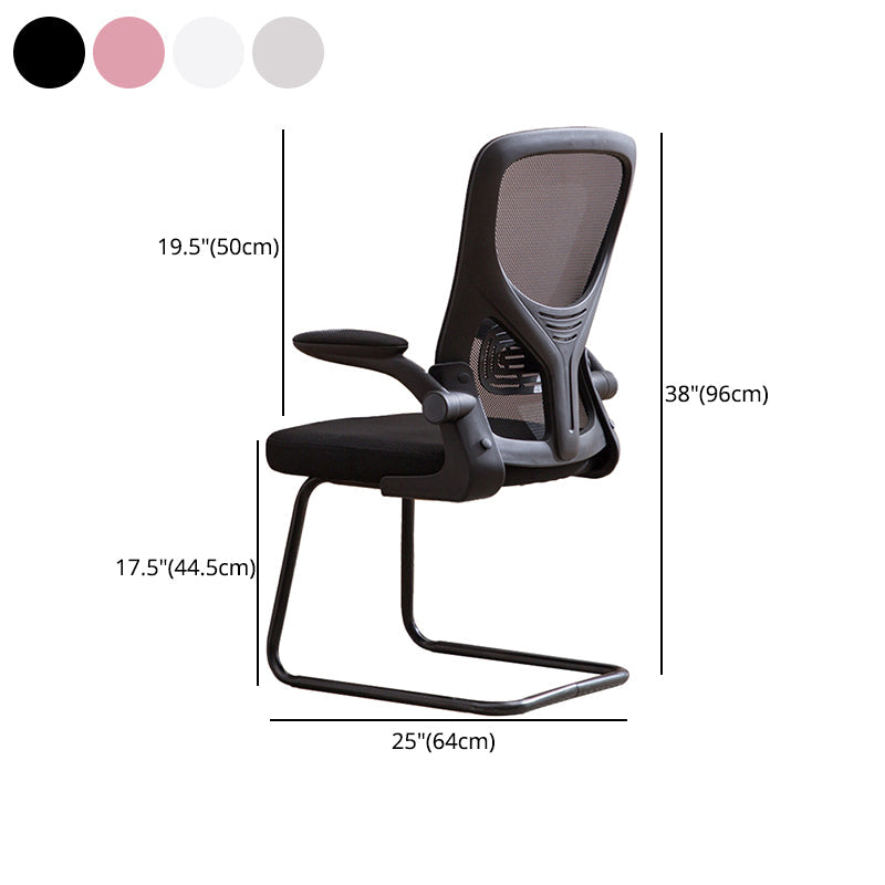 Modern Ergonomic Mesh Task Chair Adjustable Arms Lumbar Support Mid-back Office Chair Clearhalo 'furn' 'furn_office_chair' 'Furniture' 'furniture_office_chair' 'Office Chairs' 'Office Furniture' 'office_chair' 4992660