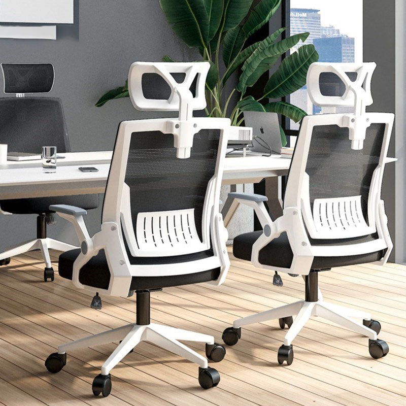 High Back Mesh Desk Chair Adjustable Arms Office Chair for Home Office Clearhalo 'furn' 'furn_office_chair' 'Furniture' 'furniture_office_chair' 'Office Chairs' 'Office Furniture' 'office_chair' 4992665