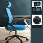 High Back Mesh Desk Chair Adjustable Arms Office Chair for Home Office Black-Blue Tilt Unavailable Sponge Clearhalo 'furn' 'furn_office_chair' 'Furniture' 'furniture_office_chair' 'Office Chairs' 'Office Furniture' 'office_chair' 4992666