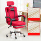 Modern Style Executive Chair High Back Office Chair with Adjustable Arms Red With Footrest Latex Clearhalo 'furn' 'furn_office_chair' 'Furniture' 'furniture_office_chair' 'Office Chairs' 'Office Furniture' 'office_chair' 4992698
